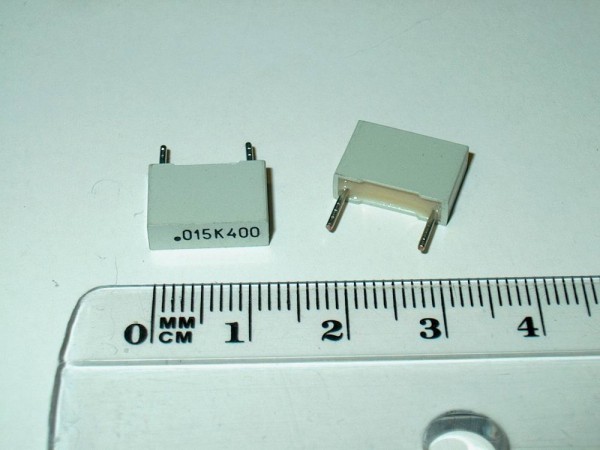 KFB315 - 10 Stück Kondensator Folie 15nF RM10 400V 0,015uF 9x13x4mm