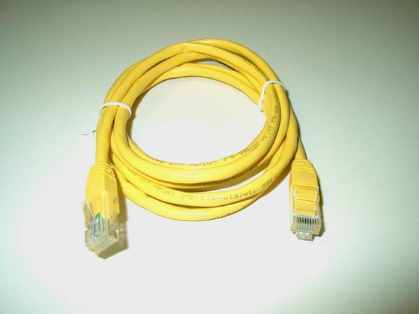 LAN150GE - 5x LAN-Kabel Gelb 1,5Mtr. RJ45 Ethernet Netzwerkkabel Patchkabel