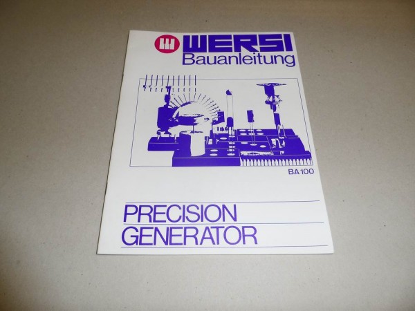 BA100 G - Precision Generator Wersi W-Serie Bauanleitung