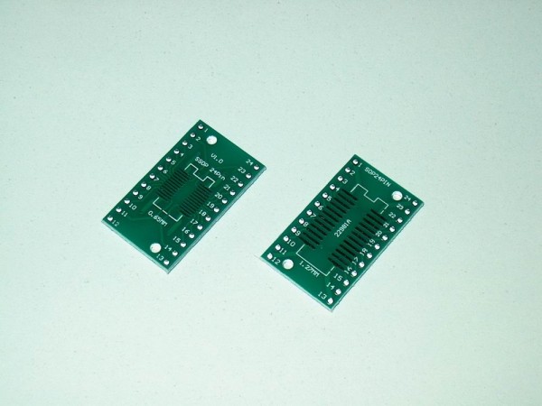 SOP24 - 3 Stück SSOP24 TSSOP24 to DIP24 Adapter Platine PCB 18x31mm FR4