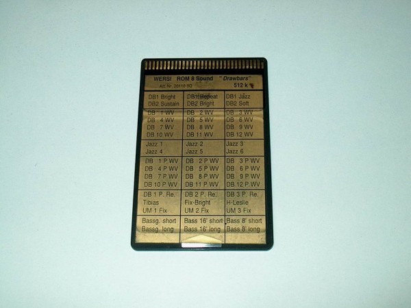 ROM8-S - Drawbars Sounds Memory Card für Wersi CD-Line Instrumente