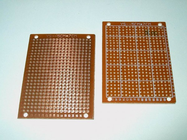 LRE5x7 - Modellbauplatine Lochraster PCB Einseitig Pertinax 5x7cm