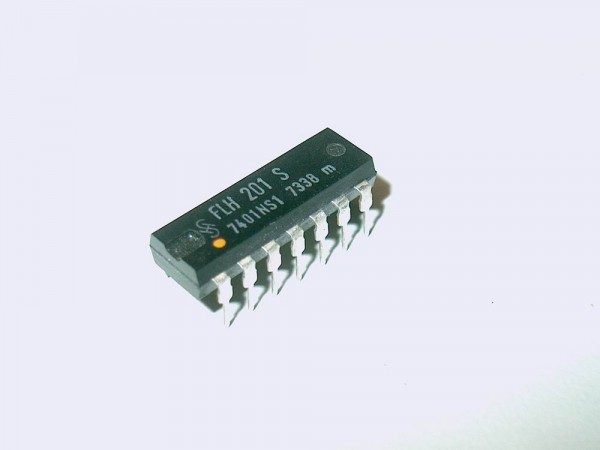 FLH201 - Ic Bauteil DIP14 QUAD 2-Input NAND with Open Collector Siemens (7401)