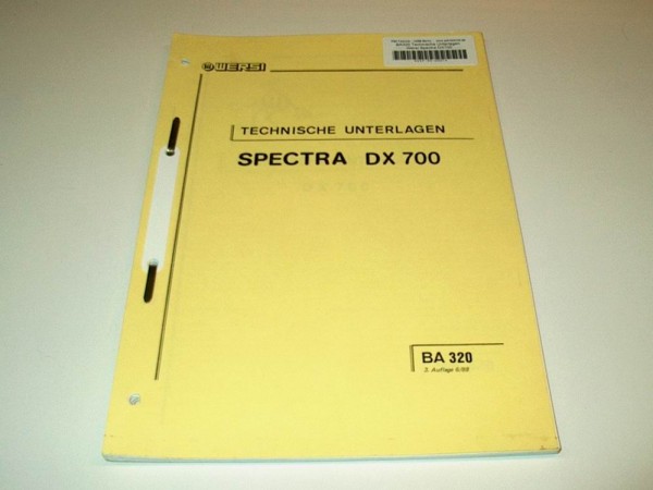 BA320 G - TU für Wersi CD-Line Spectra Technische Unterlagen 3.Aufl. gebr.