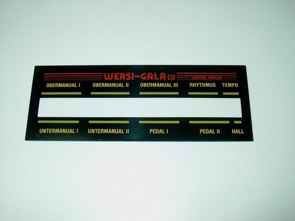 WB03 - Display Abdeckung Wersi Gala CD900 gebr. Blende 2139826