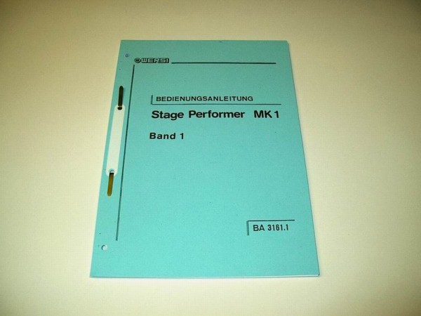 BA3161.1 - Wersi Stage Performer MK1 Bedienungsanleitung Band1 PDF