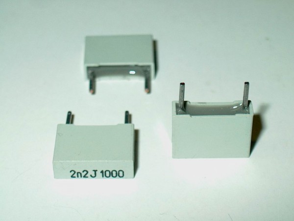 KFB222 - 2,2nF Kondensator Folie RM10 1000V Folie 2200pF 9x13x4mm [10pcs]