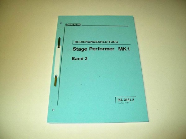 BA3161.2 N - Wersi Stage Performer MK1 Bedienungsanleitung Band2
