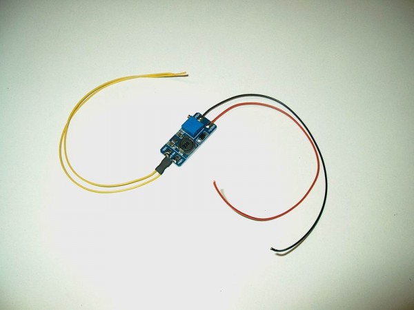 M902 - Powermodul 2-24V 2A AC/DC StepUP Wandler mit Kabel Fertigmodul 36x17x14mm