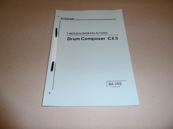 BA392 N - Wersi Drum Composer CX5 Bedienungsanleitung 6.Aufl.