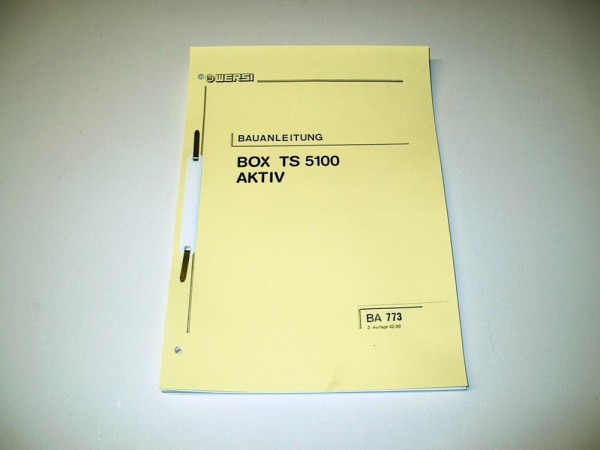 BA773 N - Wersi Bauanleitung TS5100A 3.Auflage