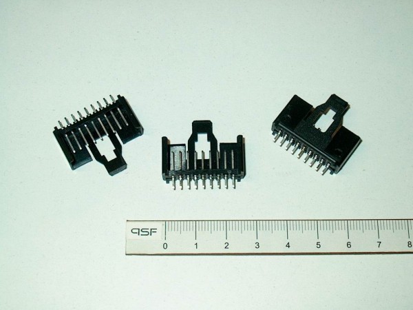 MSF09-GV - 5 Stück 9pol. RM2,54mm Stiftleiste gerade Verriegelung Lumberg