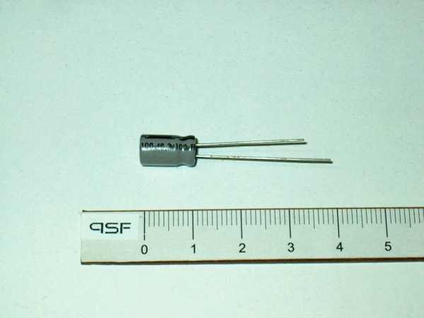 ER310-06 - Elko 100uF 6,3V radial 6,5x11,5mm RM2,5 [20pcs]