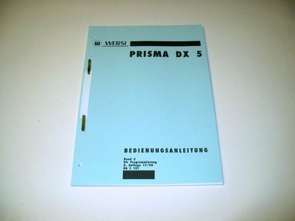 BAC101 N2 - Wersi DX5 Prisma Bedienungsanleitung Band2