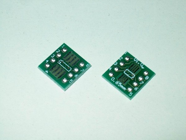 SOP8 - 5 Stück SSOP8 TSSOP8 to DIP8 Adapter Platine PCB 12x12mm FR4