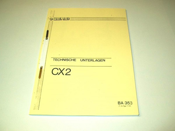 BA353 N - TU für Wersi CX2 Technische Unterlagen 3.Aufl.