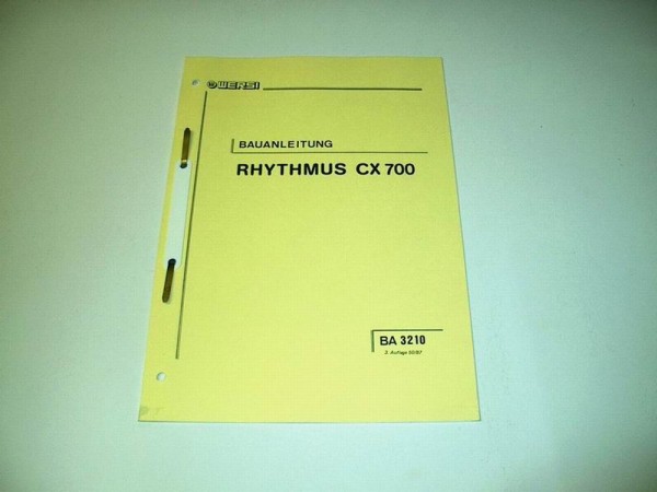 BA3210 - Rhythmus CX700 Wersi Bauanleitung gebr.