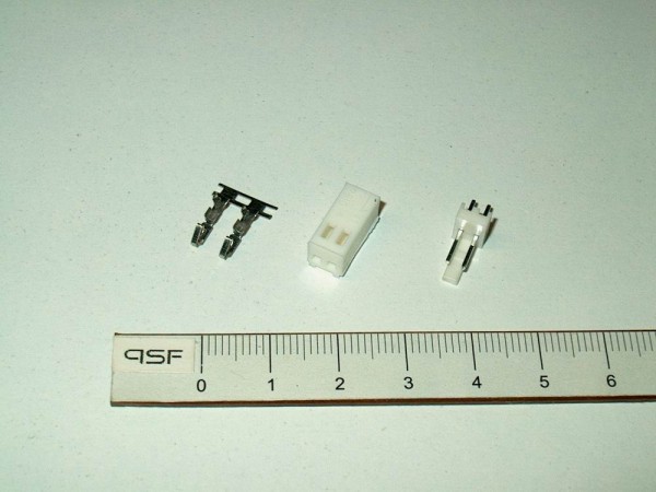 E502 - 5 Stück 2pol. Steckverbinder Set RM2,54mm PC-Serie für LED RC-Modell Akku