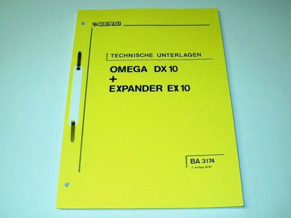 BA3174 - DX10 EX10R Omega / Expander Wersi Technische Unterlagen 3. Auflage PSF