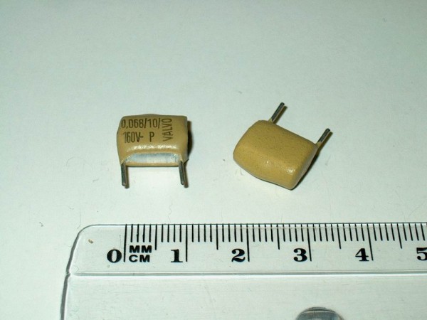 KFB372 - 10 Stück Kondensator Folie 68nF RM10 160V 0,068uF 10x12x6mm K2