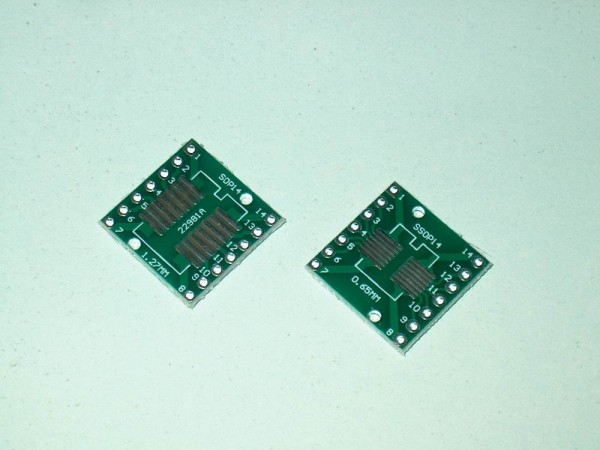 SOP14 - 5 Stück SSOP14 TSSOP14 to DIP14 Adapter Platine PCB 18x18mm FR4