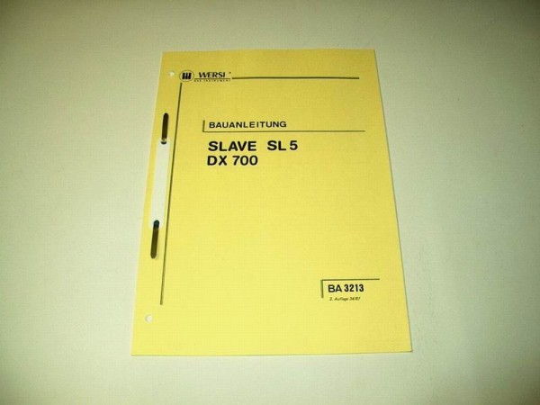 BA3213 - Slave SL5 DX700 Wersi Bauanleitung gebr.