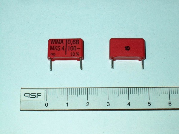 KFC468 - 10x 680nF Kondensator Folie RM15 100V 0,68uF MKS4 Wima