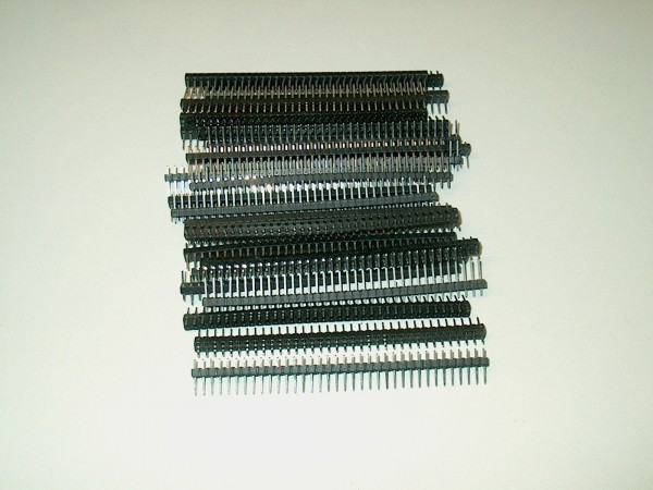 SP-BM003 - 25 Stück Stiftleisten 1 reihig RM 2,54mm versilbert beliebig trennbar