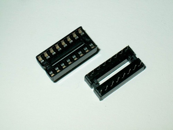 LCS16 - 10 Stück Ic Sockel Fassung 16pol. Low-Cost