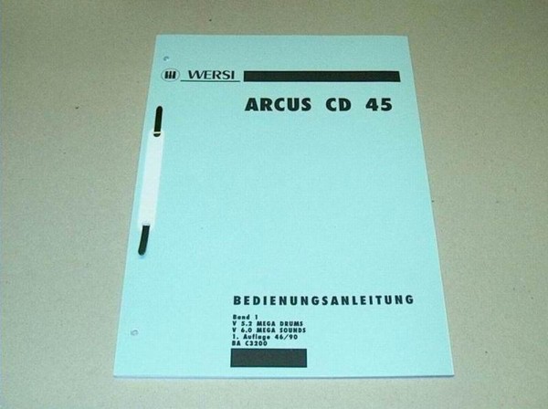 BAC3200 N - Wersi Arcus CD45 Bedienungsanleitung Band1