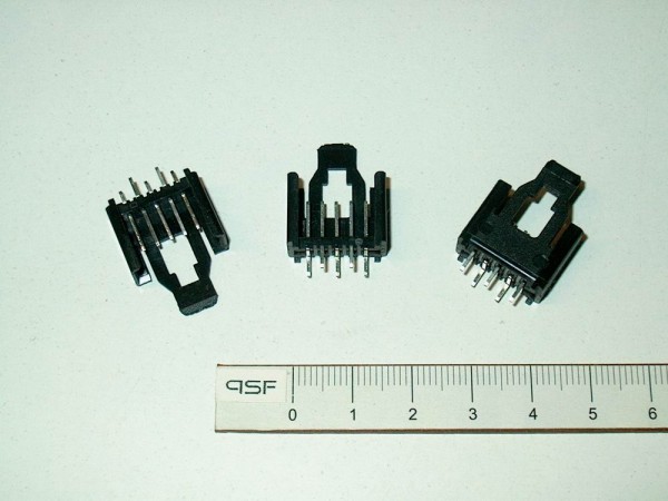 MSF05-GVV - 5 Stück 5pol. RM2,54mm Stiftleiste gerade vers. Kontakte Verriegelung