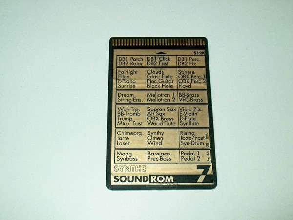 ROM7-S - Synthe Sounds Memory Card für Wersi CD-Line Instrumente