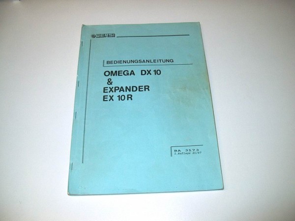 BA3173 G - Omega DX10 Expander EX10R Wersi Bedienungsanleitung